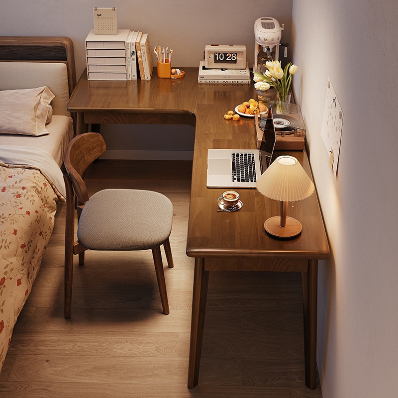 コーナーデスク学生学習デスクライティングベッドルームホームワークデスクトップコンピューターデスクコーナーl字型ベッドサイド