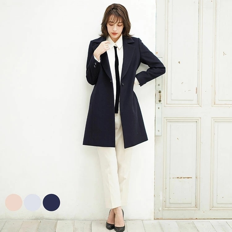 ウール90%アンゴラ混チェスターコート