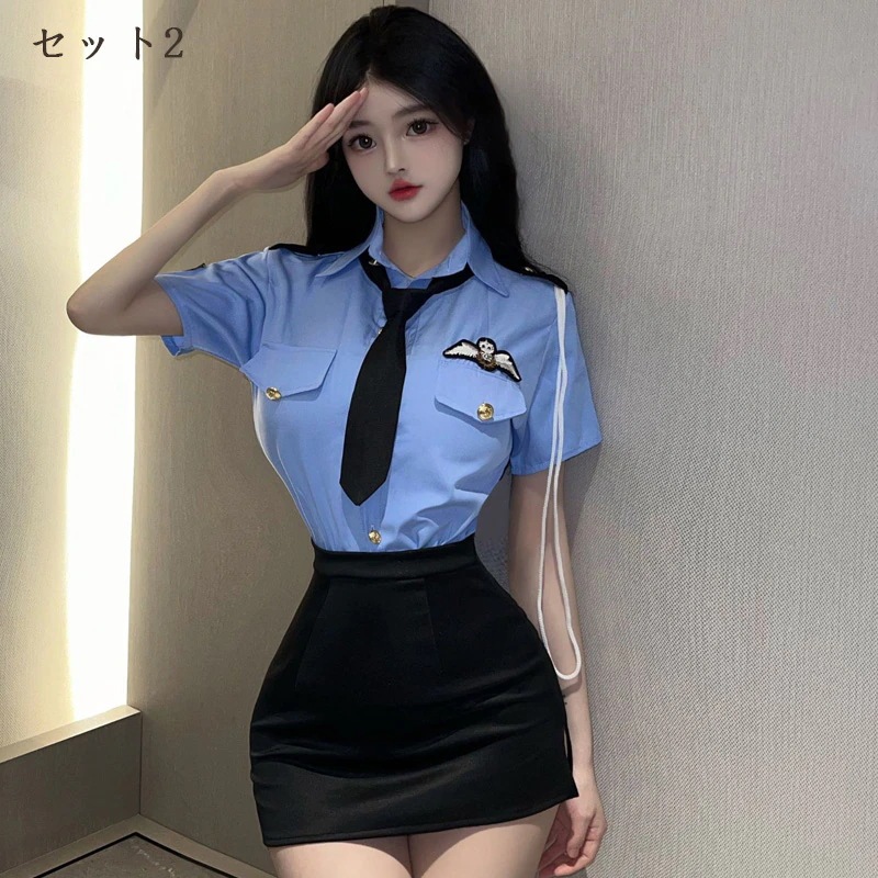 ワンピースドレスその他 ワンピースドレススリム コスチューム 超過激 コスプレ 部屋着 エロい 警察 婦警 レディース