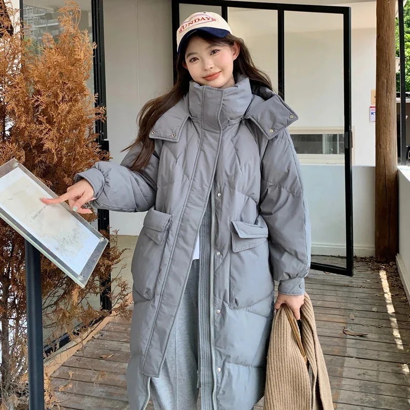 AWアウター新作 ゆったり おしゃれ 気質 フード付き 中綿コート 厚手 着痩せ 防寒カジュア 大きいサイズ アウター ジャケット ロングコート ダウンジャケット