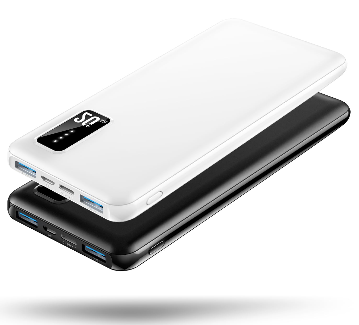 【2024新登場・2個セット】 モバイルバッテリー 20000mAh 軽量 小型 急速充電 2WAY入力(Type-C＆Micro) 大容量 LED残量表示 三台同時充電可 PSE認証済み