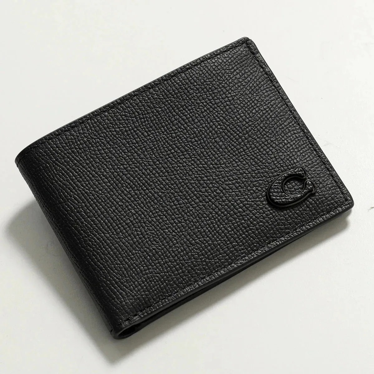 COACH コーチ 二つ折り財布 CJ947 メンズ レザー ミニ財布 小銭入れなし ミニ ウォレット ロゴ black 【mega】 16,355円