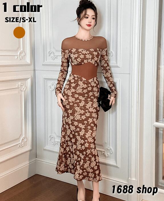 レア商品2025 タイトワンピース 姫系ワンピース　シンプル　ワンピース インポート ひざ丈 ミドル丈 エレガント　韓国ファッション シンプル Vネック パーティドレス 長袖　お嬢様 セクシー ミニワ