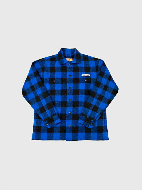 バッファロー ジャケット チェック ブルー 青 T-BUFFALO BLUE