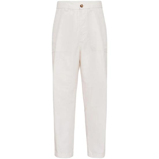 BRUNELLO CUCINELLI Men Straight Pants MH255S2470 C2441 WHITE