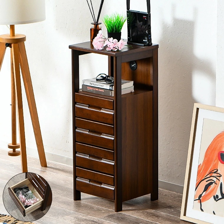 電話台 Wi-Fi収納 ルーター収納 キャビネット ラック 幅34cm 4段 おしゃれ シンプル モダン