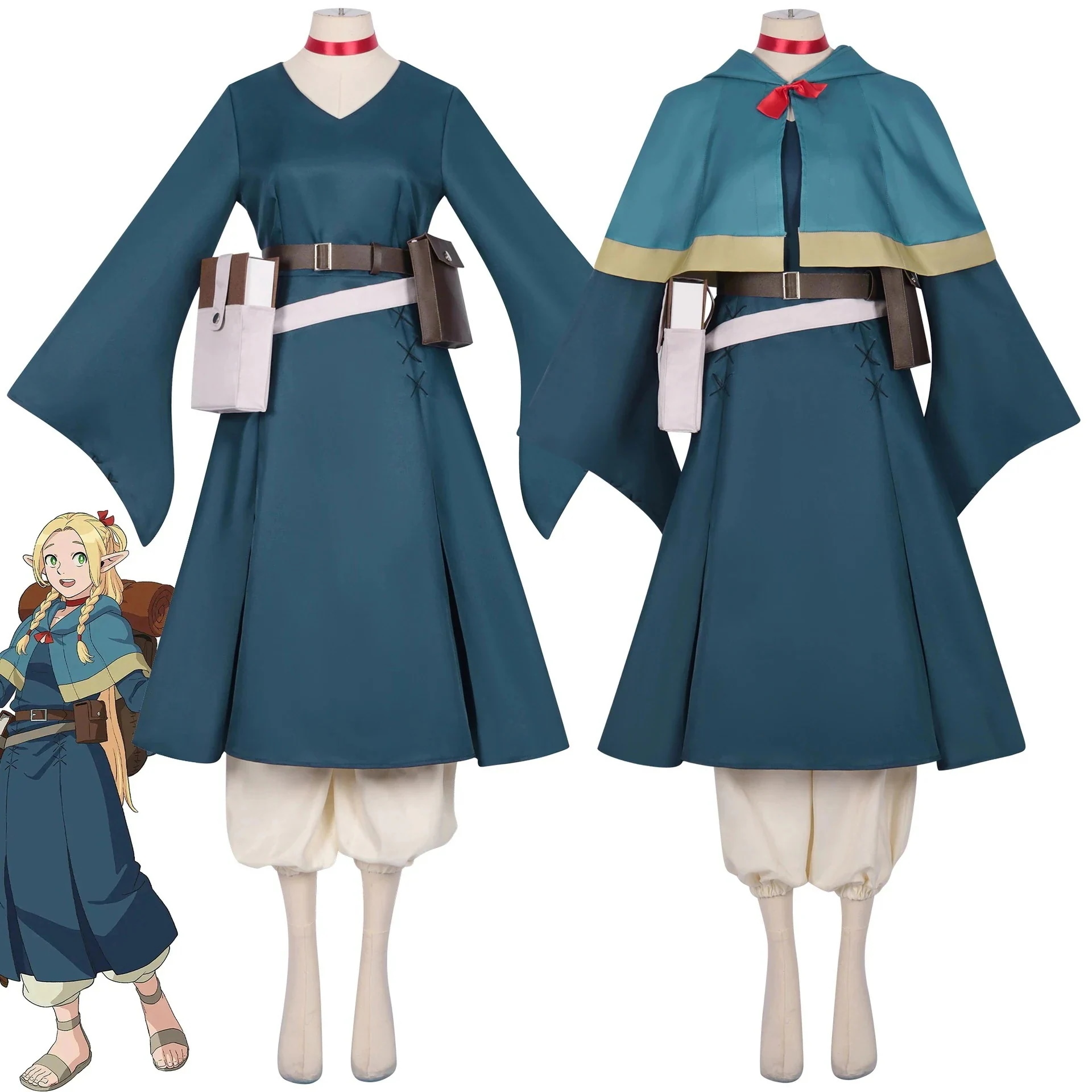 【急速出荷!】迷宮ライス マルシエル コススーツ 2dアニメ 魔法エルフ衣装 コスプレ衣装フルセット