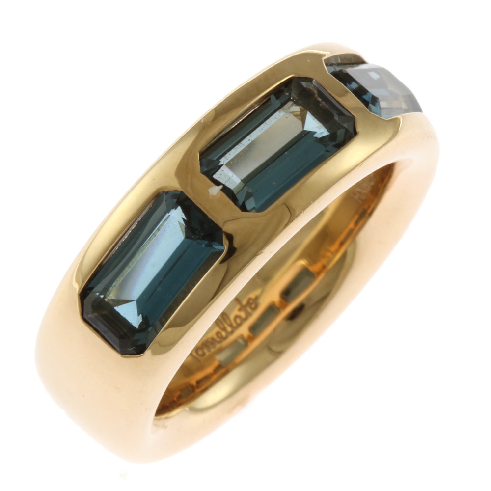 ポメラート イコニカ リング 指輪 11号 18金 K18ピンクゴールド ロンドンブルートパーズ Pomellato 中古 美品