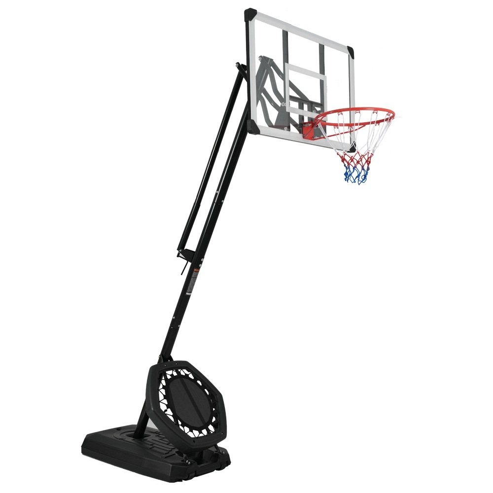 【国内発送】25バスケットゴール ハンドルを回すだけの簡単　高さ無段階調節 フロートボード付き　公式＆ミニバス対応 230-305cm 移動可 工具付き ゴールネット バックボード リング ミニバス