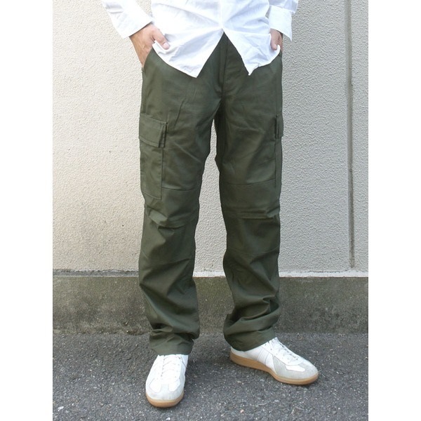 アメリカ軍 BDU カーゴパンツ /迷彩服パンツ XSサイズ リップストップ YN521007 オリーブ レプリカ