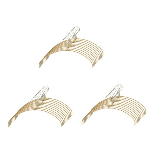 120154 ランドリーハンガーラウンド ゴールド 30本組