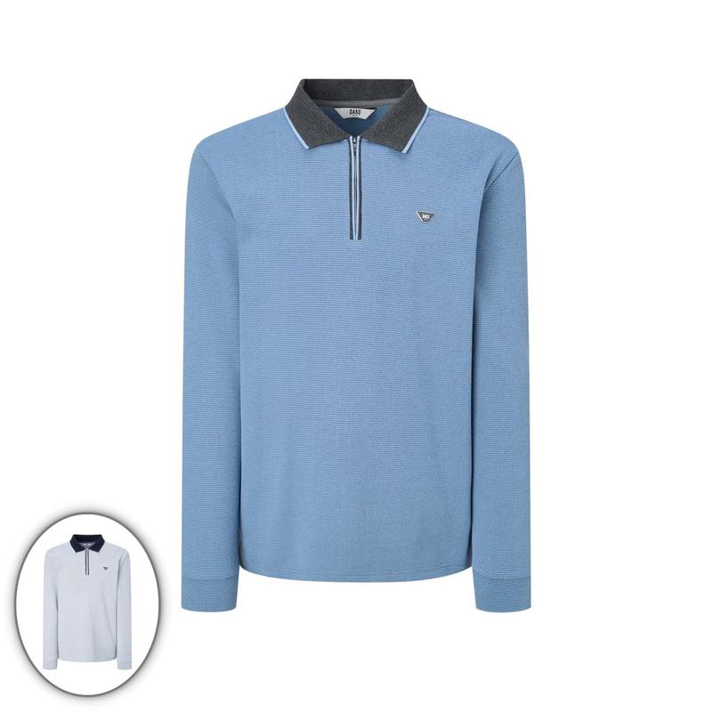 男性ロゴ装飾長袖ポロシャツ（DGTS5D714）_s