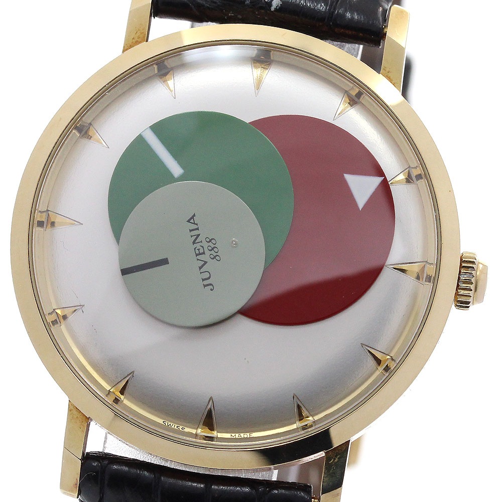 JUVENIA ジュベニア 9671 888 K18YG 手巻き メンズ 保証書付き_847785【中古】