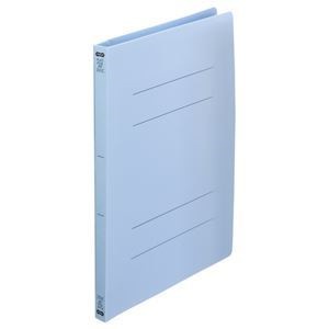 （まとめ） TANOSEE フラットファイル（再生PP） A4タテ 150枚収容 背幅18mm ブルー 1パック（5冊） 5セット