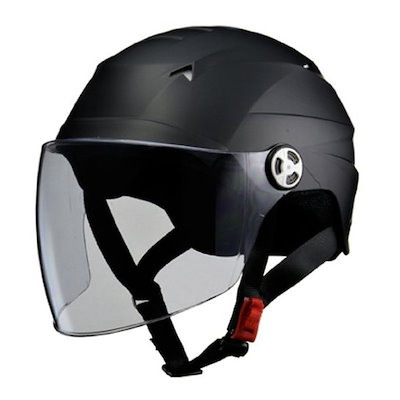 他サイト： リード工業 (LEAD) バイク用 ハーフ ヘルメット SERIO RE-40 マットブラック フリーサイズ (57-60cm未満)の商品画像