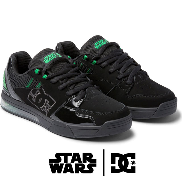 ディーシーシューズ DC SHOES メンズ レディース スニーカー スターウォーズ SW バーサタイル コラボモデル ローカット カジュアルシューズ DM232115 BGN ブラック/グリーン ル