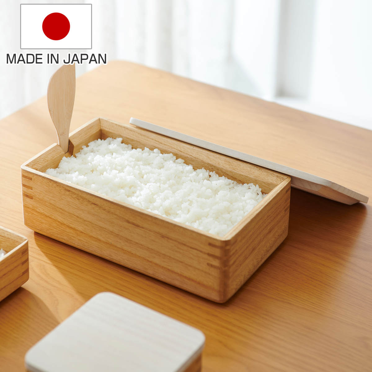 おひつ KIRISAI 桐のレンジでお櫃 桐 しゃもじ付き 日本製 調湿 電子レンジ対応 冷凍 冷蔵 保存容器 ご飯 お米 白米 むし鉢 蒸し器 容器 レンジ調理 温め直し 美味しい