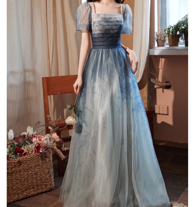 パーティードレス　ロングドレス　半袖　発表会　イブニングドレス　二次会　フォーマルドレス　結婚式