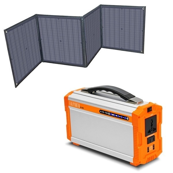 クマザキエイム Solpa ポータブル蓄電池＋折り畳みソーラーパネルセット エネポルタ EP-200-EP-60SP Bearmax