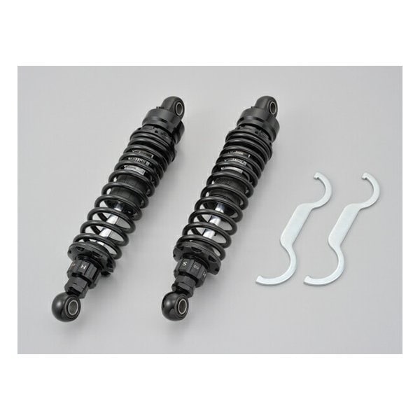 アジャスタブルリアショック ブラックボディ/プリング SR400/500 SR400FI用 D15703