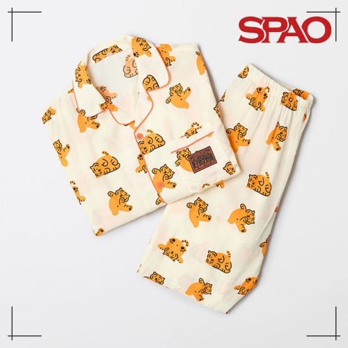 SPAO公式 MUZIKTIGER 長袖パジャマ IVORY 韓国人気 秋新作