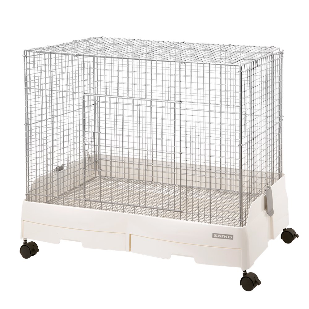 うさぎケージ　三晃商会　ＳＡＮＫＯ　イージーホーム８０　ローメッシュ　ＷＨ（幅８１X奥行５０．５X高さ６６ｃｍ）うさぎ　ケージ　ＣＲＣ50―20―33―15―00