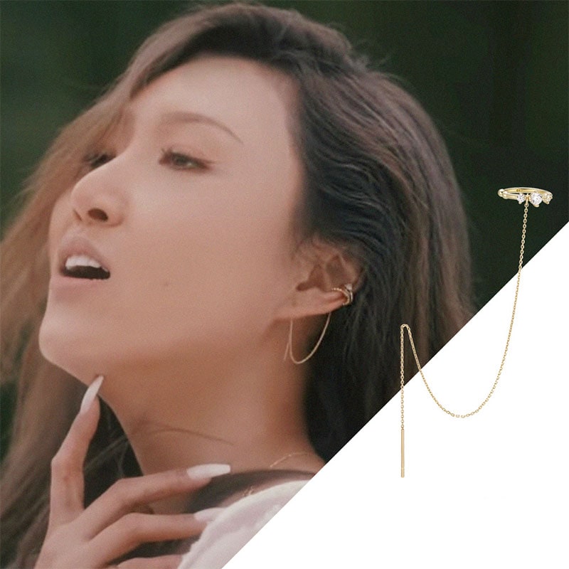 [MAMOOのファサ着用]14kリッジツーピンイヤーカフイヤリング/韓国ファッション/韓国ファッションスタイル/韓国ストリートファッション/SNSで人気/韓国の人気ブランド