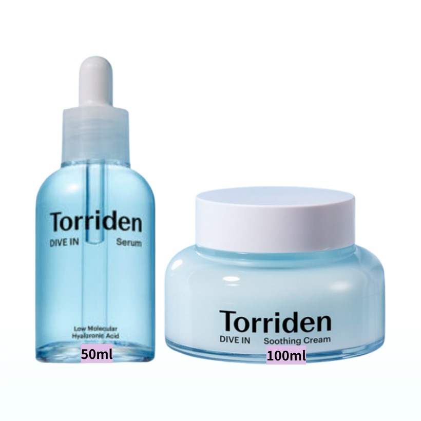 [人気2種セット, セラム+スージングクリーム] ダイブイン 低分子 ヒアルロン酸 セラム 50ml+スージングクリーム 100ml 韓国コスメ 正規品 ヒアルロン酸 肌の保湿 スキンケアおすすめ 6,840円
