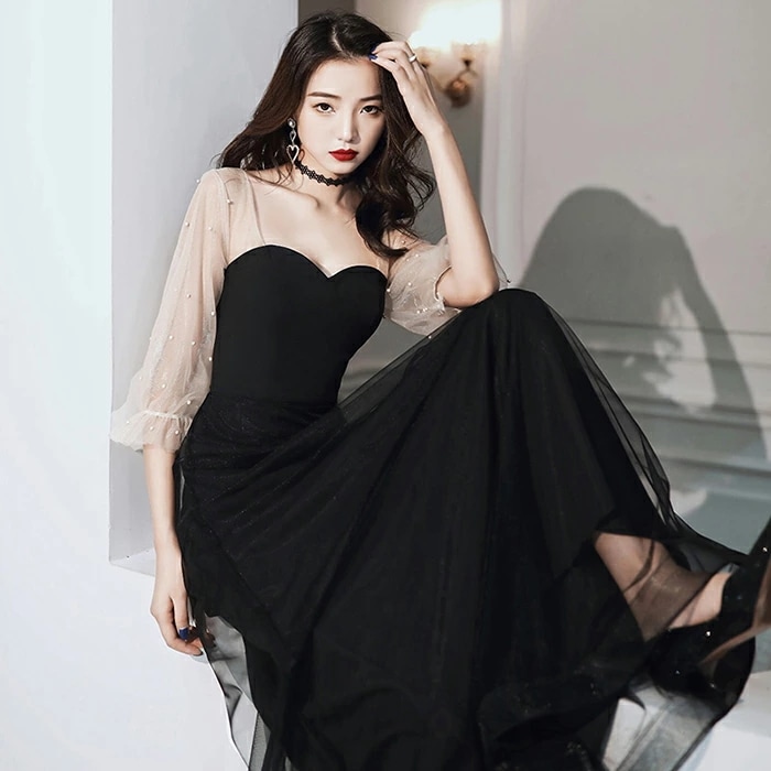 新上市パーティードレス 袖あり ロングドレス 演奏会 イブニングドレス カラードレス フォーマルドレス 花嫁 ドレス 結婚式 二次会 カクテルドレス 呼ばれ エンパイア ワンピース コンサート 発表会