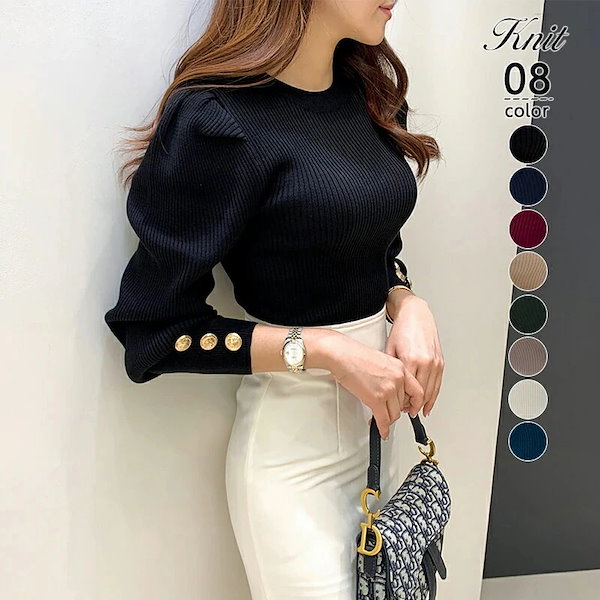 Qoo10] ニット パワショル 大人きれいめパワショ