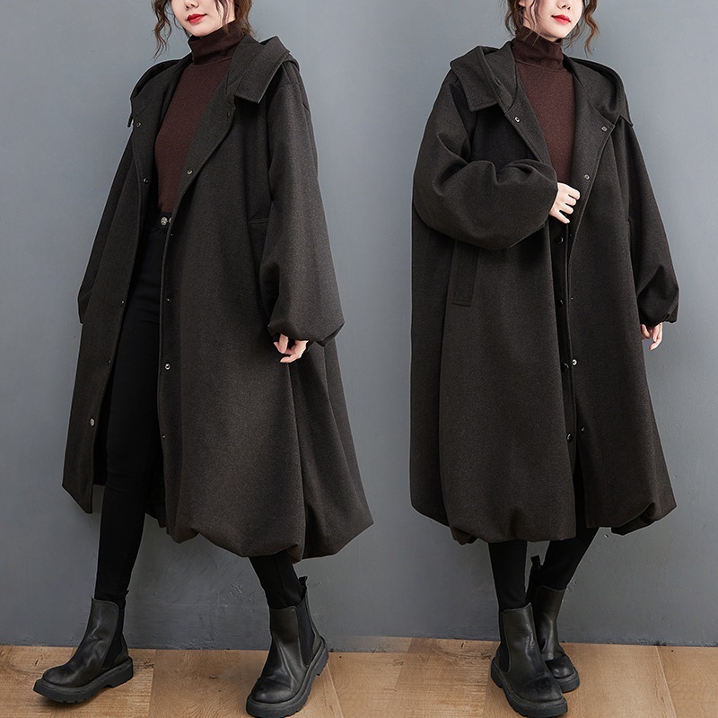 2023冬 大きいサイズ ラシャコート フード付き 無地 レディース チェスターコート トレンチコート アウター メガ割