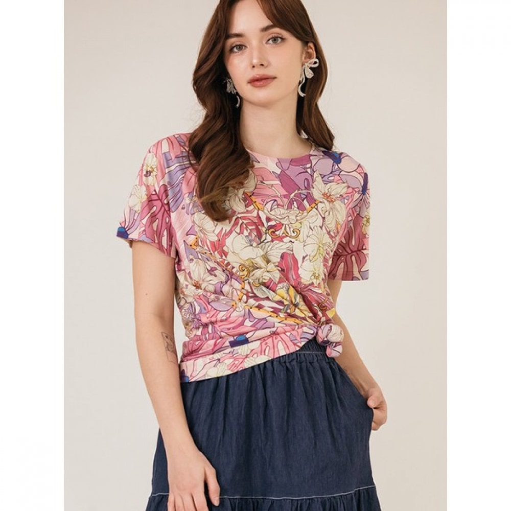 [マックスカルティッジョ] ボタニックグラフィック半袖Tシャツ