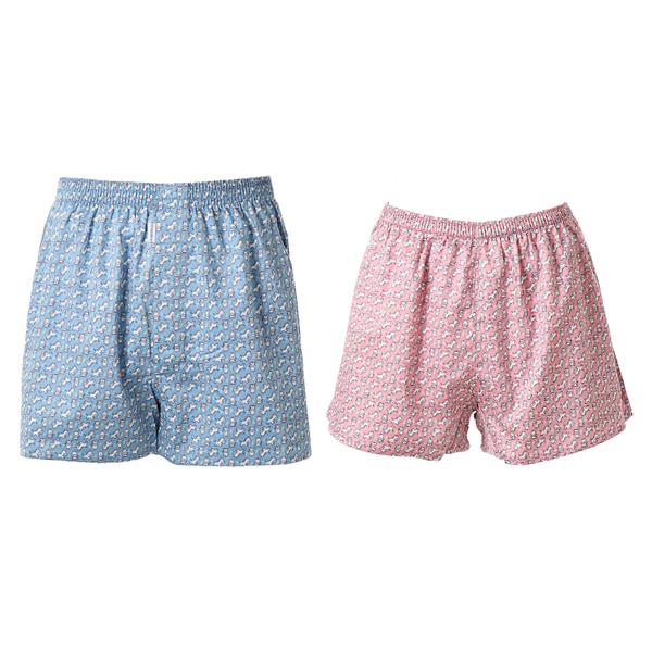 綿100％の朱子織りゼブラ柄カップルトランクス[VMP1969DW]