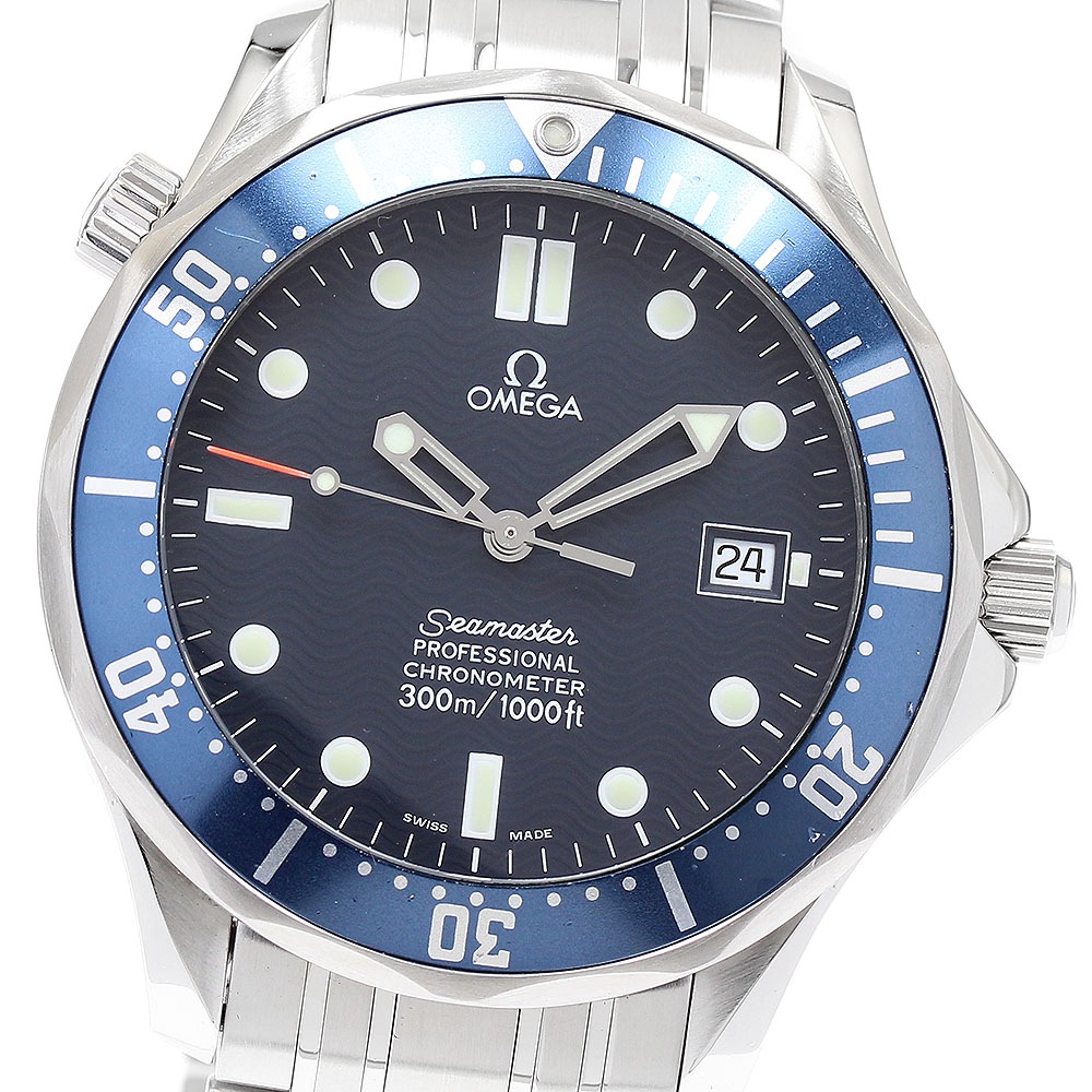 オメガ OMEGA 2531.80 シーマスター300 デイト 自動巻き メンズ 良品 保証書付き_889738【中古】