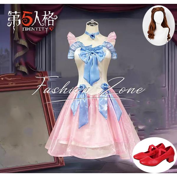 IdentityV 第五人格 風 調香師 ウィラ・ナイエル 紅菱艶 コスプレ衣装 ウィッグ 靴 cosplay ハロウィン 演出服 変装