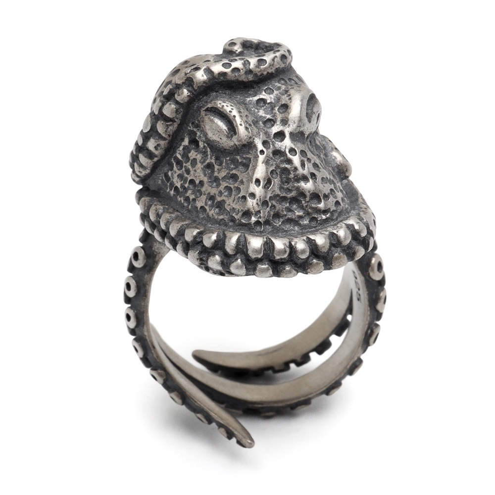 シルバー925 リアリティ溢れるタコリング [rs236]