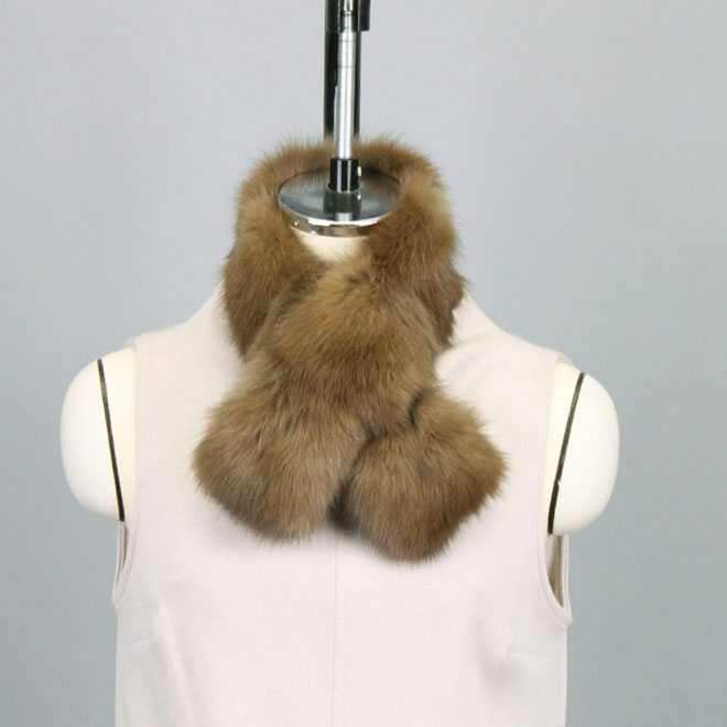 セーブル ファー マフラー ナチュラルブラウン 送料無料 レディース ギフト プレゼント 48,000円