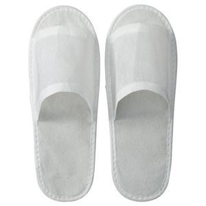 （まとめ） 三和 不織布スリッパ ホワイト OTS-1W 1セット（10足） [x10セット]