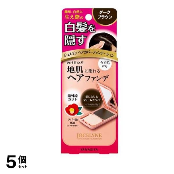 ジョスラン ヘアカバーファンデーション ダークブラウン 13g 5個セット