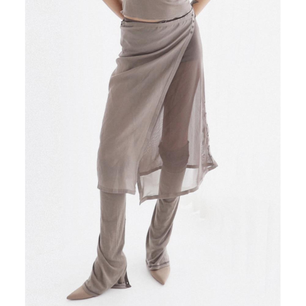 BADBLOOD Breeze Midi Skirt Tobacco w-skt24-013