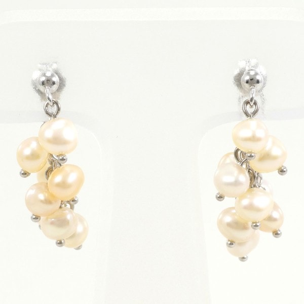 K14 14金 WG ホワイトゴールド ピアス パール (真珠) ジュエリー 中古