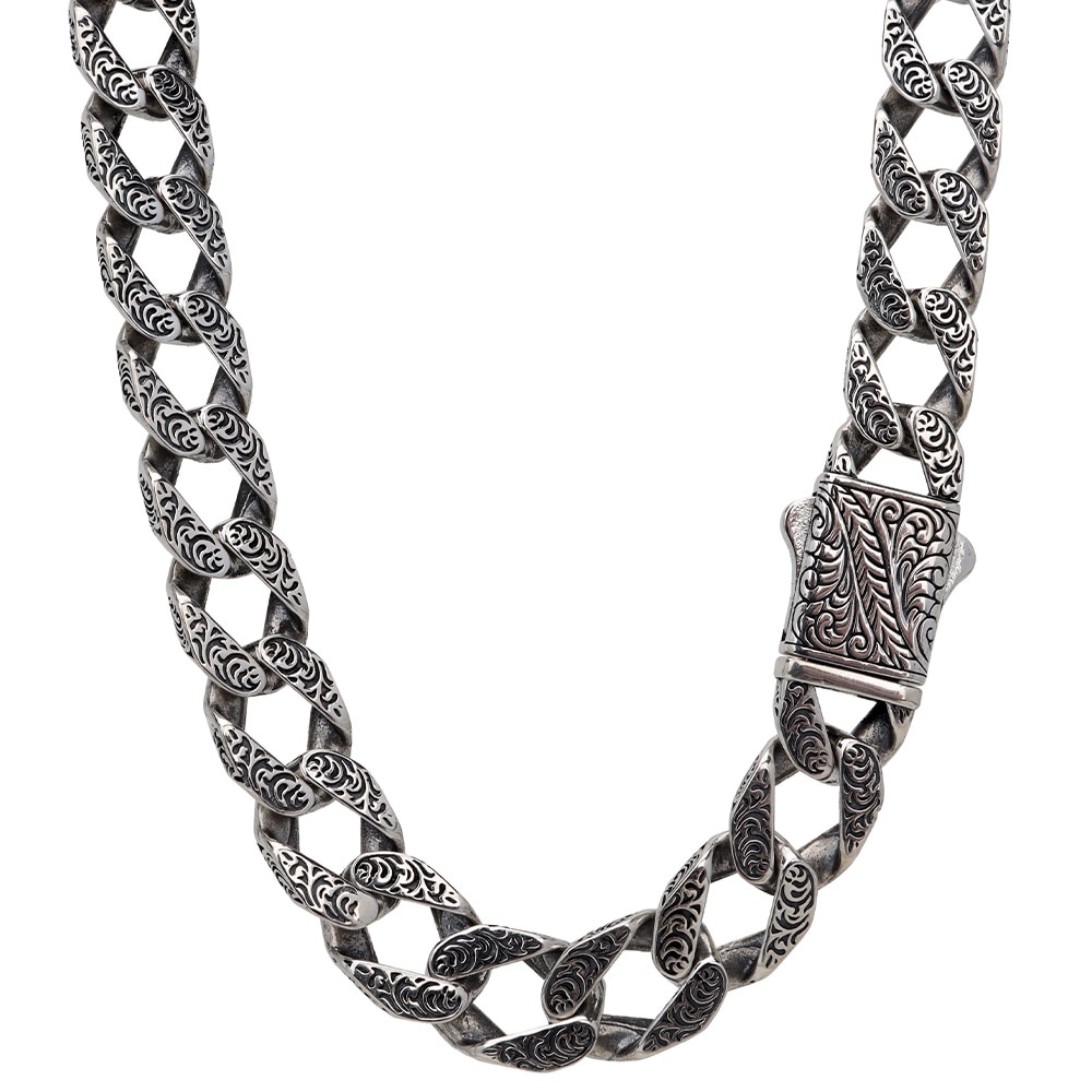 925 唐草 喜平チェーンネックレス [cs059]