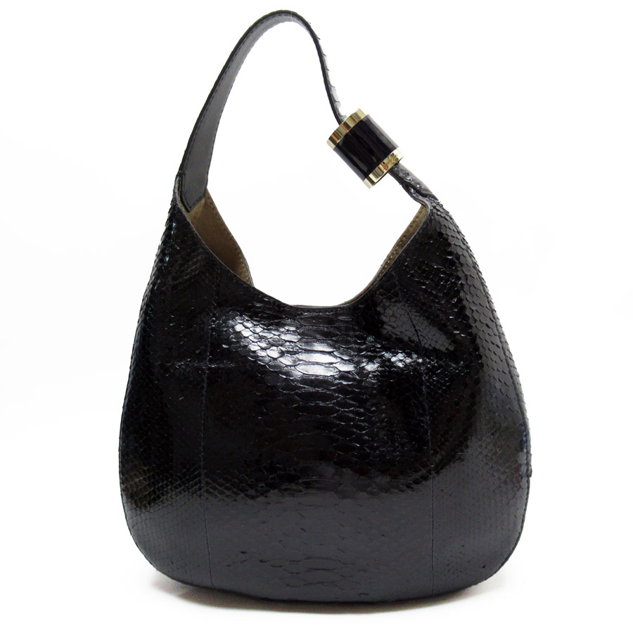 ジミーチュウ JIMMY CHOO ショルダーバッグ パイソン ブラック レディース t19334a