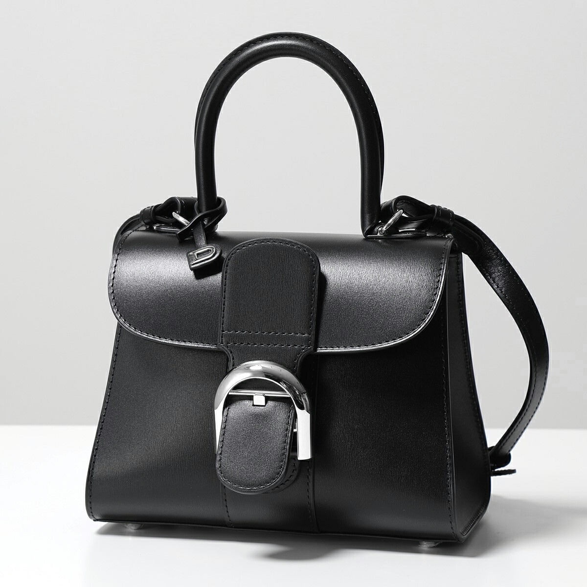 DELVAUX デルヴォー ハンドバッグ Brillant Mini ブリヨン ミニ AA0406AAU0 レディース レザー ショルダーバッグ 鞄 99ZPA/Noir