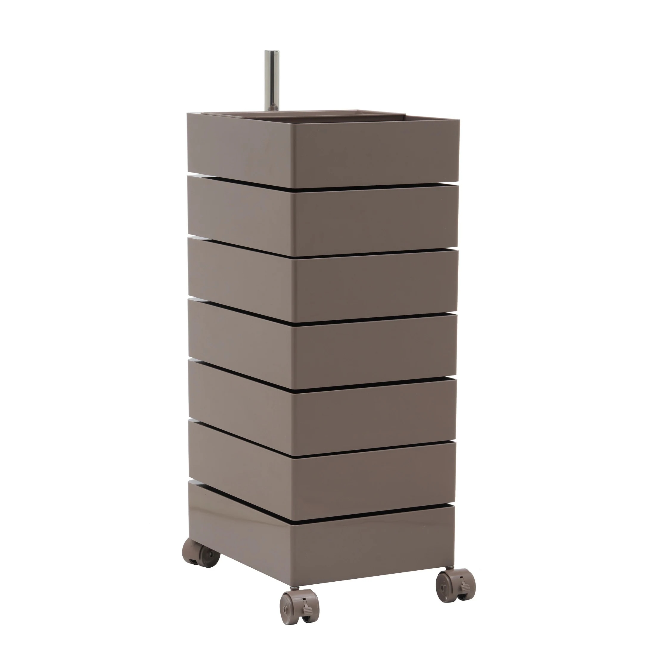 【チョコ・7段】ワゴン キャスター付き ブレーキ付き おしゃれ 7段トレイ キッチンワゴン 回転式 収納 ベビーワゴン キッチン収納 ラック サイドワゴン キッチン ドレッサー キッチンストッカー