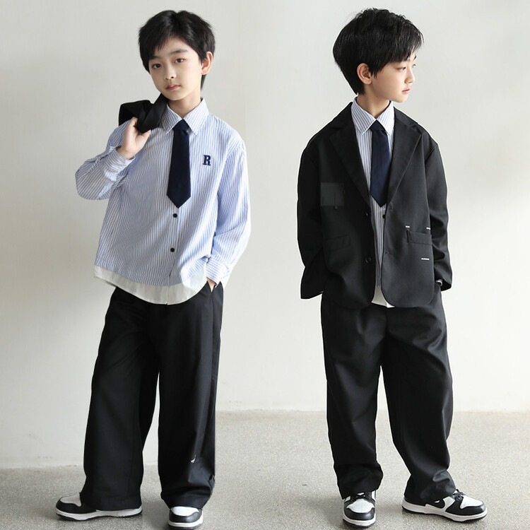 お子様のフォーマルウェア 七五三 ファッション スーツの服装 卒業式 お子様の入学式の服装 スーツスーツハンサムフラワーガールドレス男の子小さなスーツ中大子供男の子ピアノ演奏スーツトレンディ