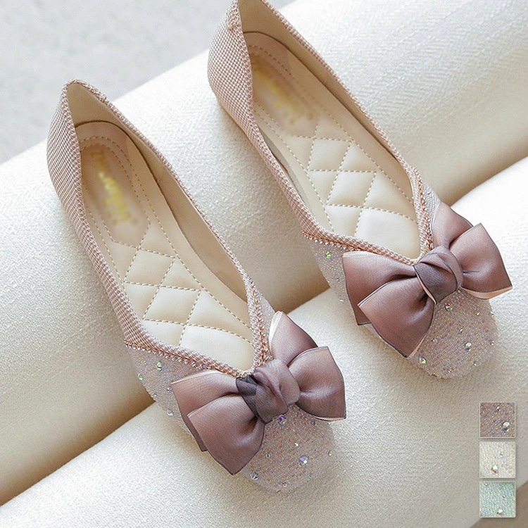 バレエシューズ フラットシューズ パンプス ぺたんこ ローヒール 履きやすい 歩きやすい 脱げない