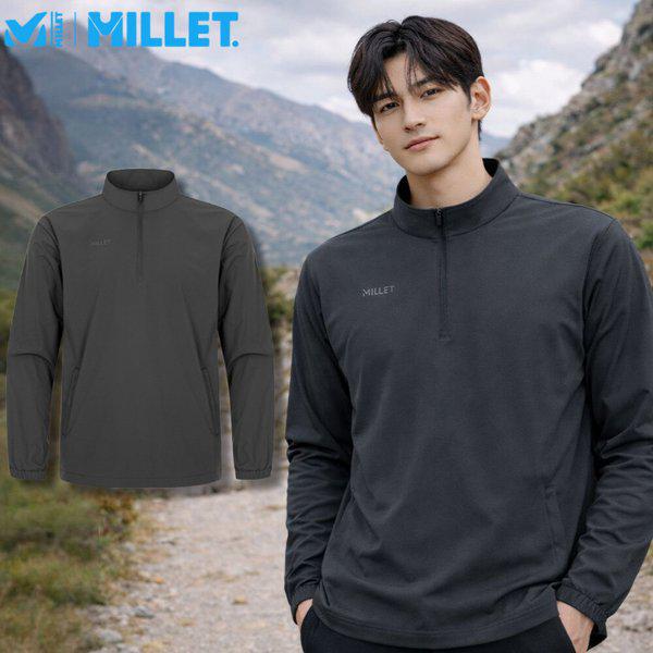 長袖Tシャツ メンズ 伸縮性 機能性 アウトドア 登山 ジップアップ Tシャツ