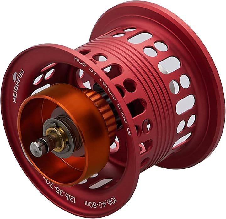 リール スプール 2段階可動 ダイワ DAIWA ベイトリール 替えスプール ベアリング付き (NMBステンレスベアリング内蔵 - レッド)