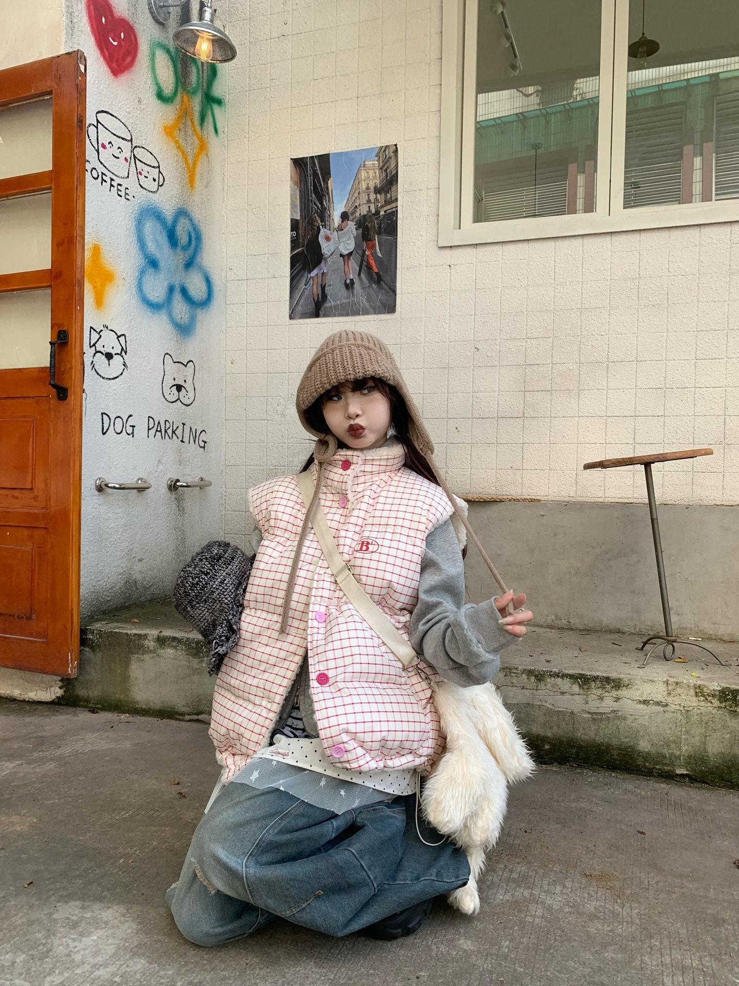 暖かい 2025秋冬 レイヤード風重ね着防寒コーデゆったり丈長めカジュアルかわいいファッショントップスシルエットレディース柄きれいめサイズ大人 ベスト2wayアウター韓国厚手裹起毛 ふっくら中綿